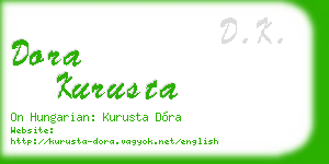 dora kurusta business card