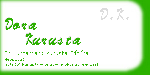 dora kurusta business card